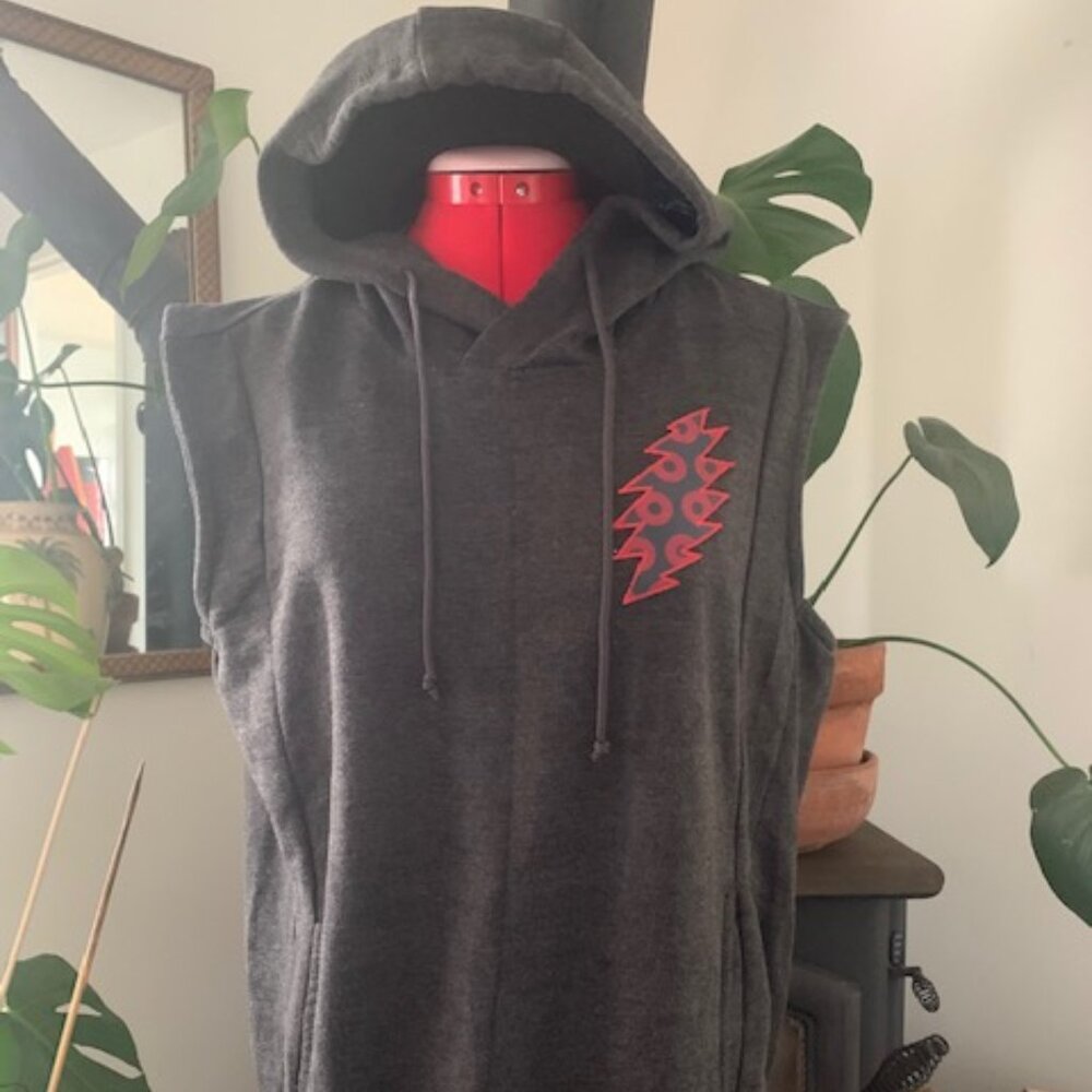 Never worn_Vintage 90s Dead Phish Donut Bolt Sleeveless Trey Hoodie